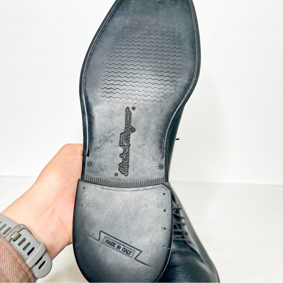 Salvatore Ferragamo Studio Men’s Black Leather Lace Up Dress Oxford Shoes Size 9 main image 6
